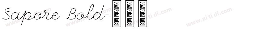 Sapore Bold字体转换